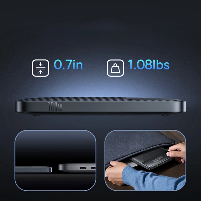 Powerbank Baseus Blade H1 20000mAh 100W z wyświetlaczem - czarny