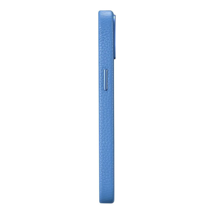iCarer Litchi Premium Custodia in pelle iPhone 14 Plus Custodia magnetica in pelle con MagSafe azzurro (WMI14220711-LB)