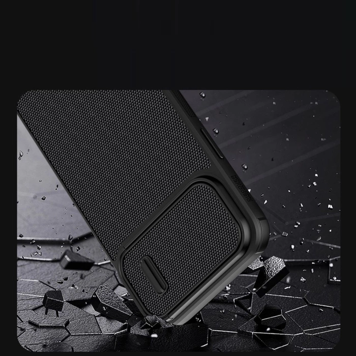 Etui Nillkin Textured S Case etui iPhone 14 Pro Max pokrowiec z osłoną na aparat czarny