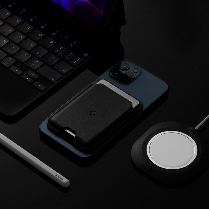 MagSafe držák magnetických karet Pouzdro Valentinus SPIGEN černé Case