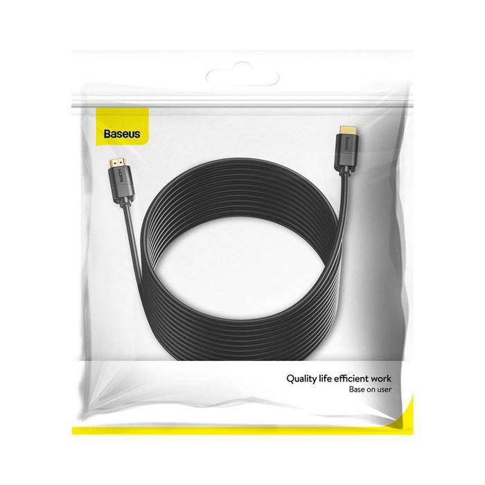 Baseus-Kabel HDMI 2.0-Kabel 4K 30 Hz 3D HDR 18 Gbps 8 m schwarz (CAKGQ-E01)