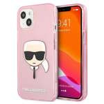 Cover KARL LAGERFELD Apple iPhone 13 Mini Glitter Karl's Head Pink Hardcase