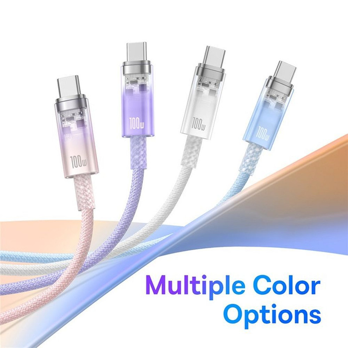 BASEUS kabel Typ C do Typ C Explorer Power Delivery 100W 1m różowy P10319703411-00 / CB000043