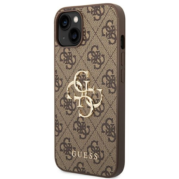 Case Guess iPhone 14 Plus 6.7" brown/brown hardcase 4G Big Metal Logo