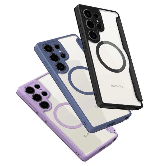 Dux Ducis Skin X Pro Hülle für Samsung Galaxy S25 Ultra mit MagSafe und Geldbörse – Blau