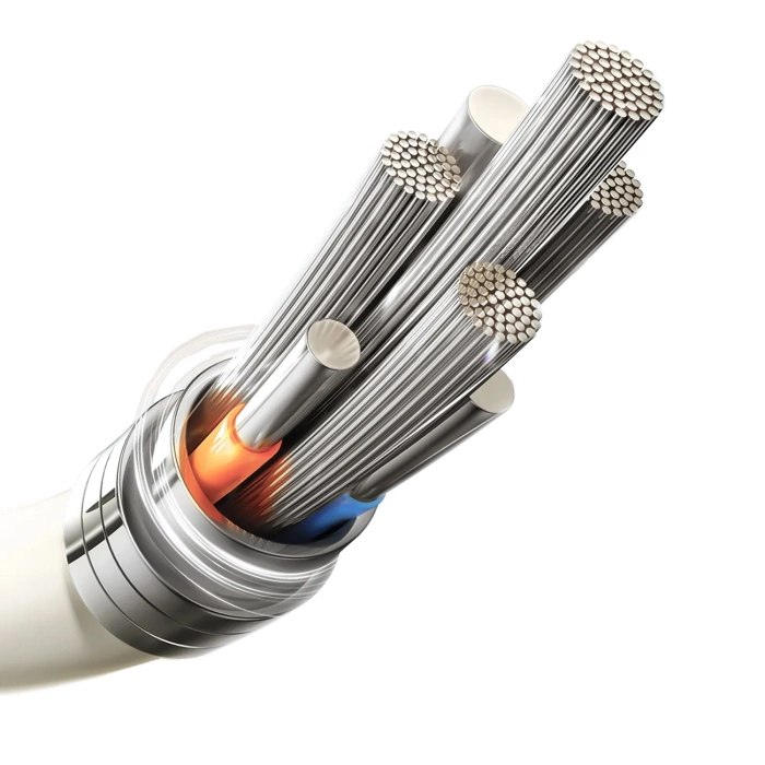 Joyroom S-A53 30W USB-C - Lightning Kabel mit fluoreszierender Spitze 2m - Beige