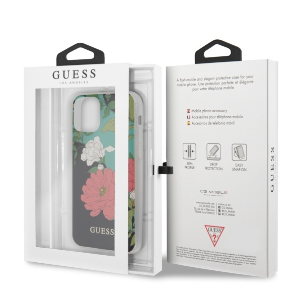 Pouzdro Pouzdro GUESS Apple iPhone 11 Pro N°1 Flower Collection Black