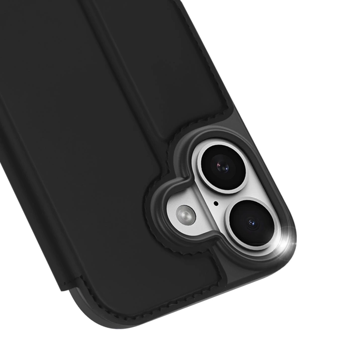 Dux Ducis Skin Pro iPhone 17 Hülle mit Klappdeckel und Kartenfach - Schwarz