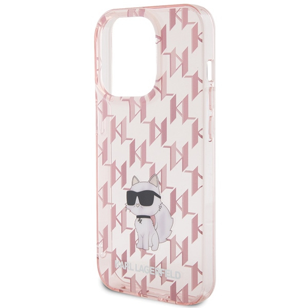 Etui Karl Lagerfeld KLHCP15XHNCMKLP iPhone 15 Pro Max 6.7" różowy/pink hardcase Monogram Choupette Case