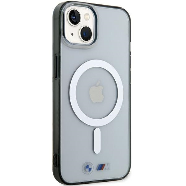 Cover BMW BMHMP15SHCRS iPhone 15 6,1" chiaro/trasparente durocase Anello argento MagSafe