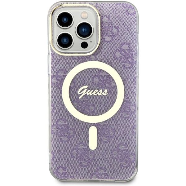 Coque Guess GUHMP14XH4STU iPhone 14 Pro Max 6.7" violet/mauve durcase 4G MagSafe Case