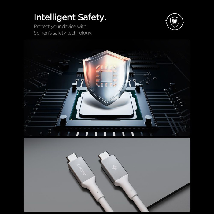 Spigen EB24012CC ESSENTIAL TYP-C KABEL 240W 120CM WEISS