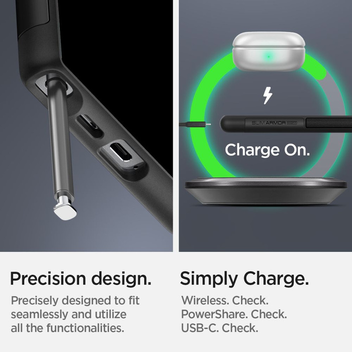 Funda Spigen Slim Armor MagSafe Samsung Galaxy S24 Ultra Negro Case