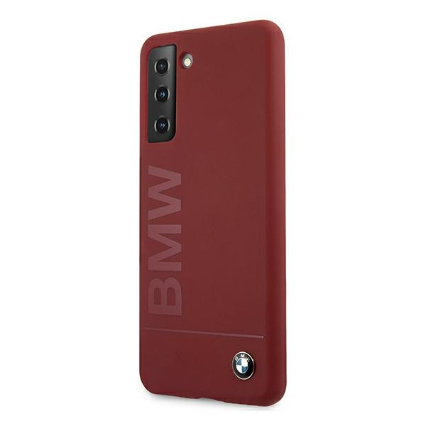 Cover BMW Samsung Galaxy S21 Plus Silicone Signature Logo BMHCS21MSLBLRE Rosso Hardcase