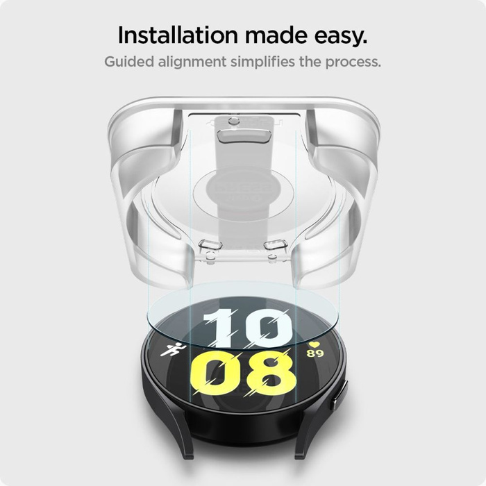 Tempered Glass Spigen Glas.tr "ez-fit" 2er-Pack Galaxy Watch 6 (44 mm) Klar