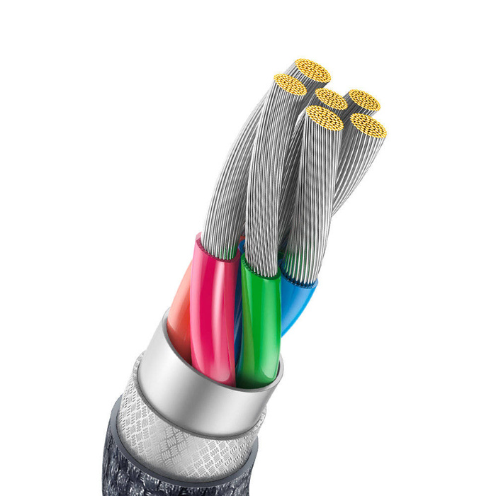 [APRÈS RETOUR] Câble de données de charge rapide de la série Baseus crystal shine USB Type A vers USB Type C100W 1,2m noir (CAJY000401)