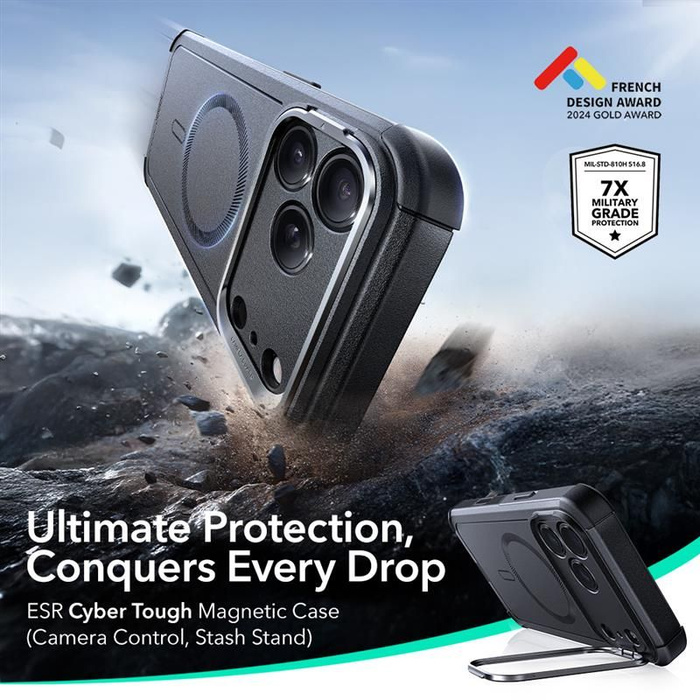 ESR CYBER KICKSTAND MagSafe IPhone 17 PRO MAX BLACK