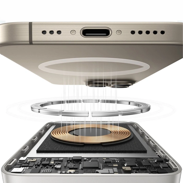 Powerbank Dudao K28S 20W PD 5000mAh z MagSafe i podstawką - srebrny