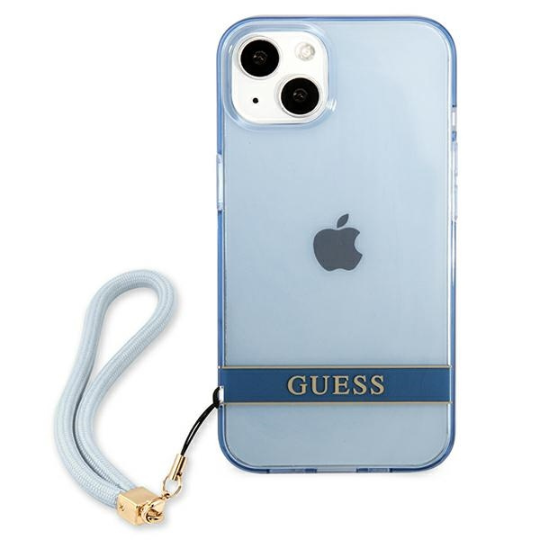 Case GUESS Apple iPhone 13 Translucent Stap Blue Hardcase