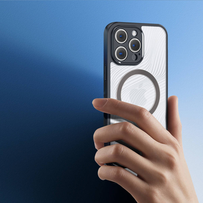 Coque blindée pour iPhone 14 Pro Max compatible avec MagSafe Dux Ducis Aimo Mag - noire