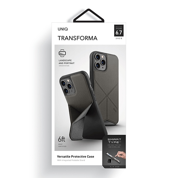 Uniq pouzdro Transforma iPhone 12 Pro Max 6,5&quot; šedá / uhlově šedá