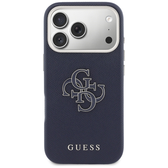 Etui Guess FW Resin Logo do iPhone 17    Pro niebieski