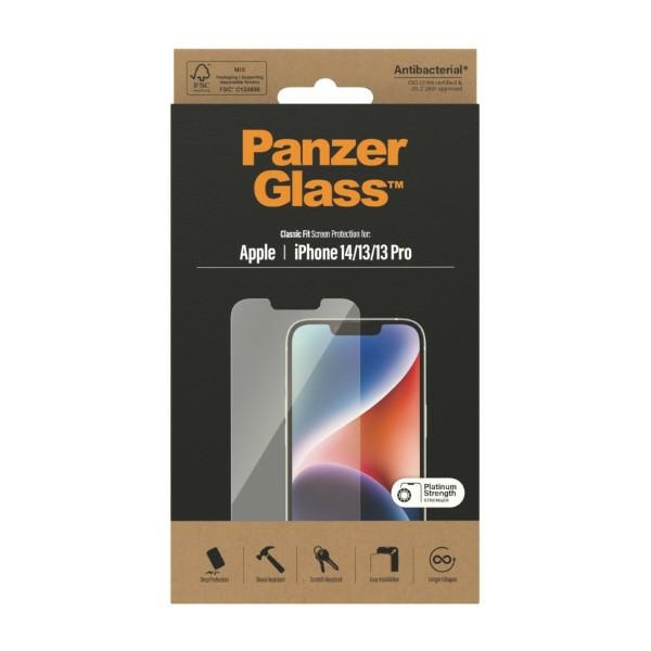 PanzerGlass Classic Fit iPhone 14 / 13 Pro / 13 6.1" Screen Protection Antibacterial 2767
