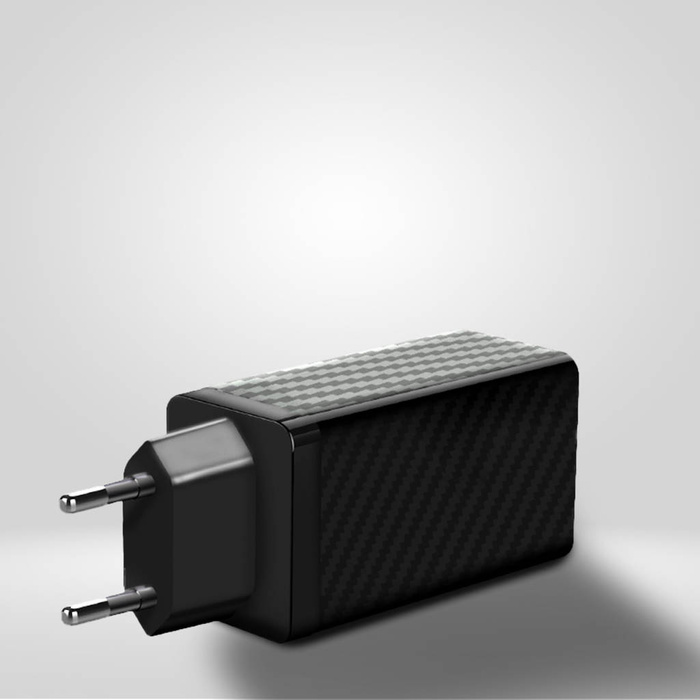 Wozinsky 65W GaN-Ladegerät mit USB-Anschlüssen, USB C unterstützt QC 3.0 PD schwarz (WWCG01)