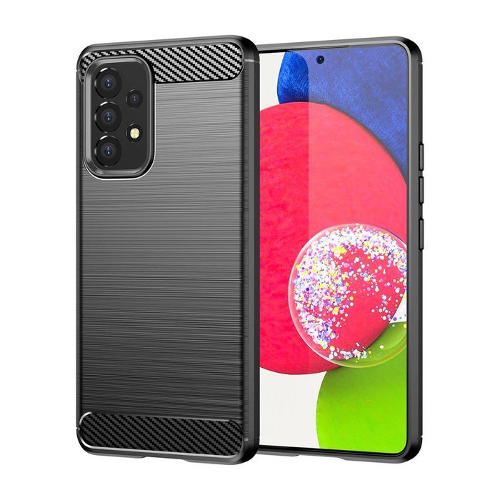 Carbon Case flexibilní pouzdro kryt Samsung Galaxy A53 5G černý