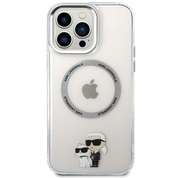 Hülle Karl Lagerfeld KKLHMP13XHNKCIT iPhone 13 Pro Max 6,7" hartcase transparent Iconic Karl&amp;Choupette MagSafe Case