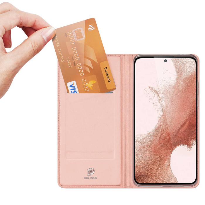 Dux Ducis Skin Pro Hülle für Samsung Galaxy S23+ Flip Cover Card Wallet Stand Pink