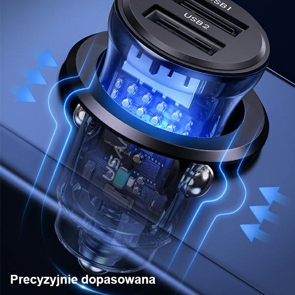 USAMS Charg. sam. C31 3A 2xUSB-A Fast Charge blue/blue CC162CC02 (US-CC162)