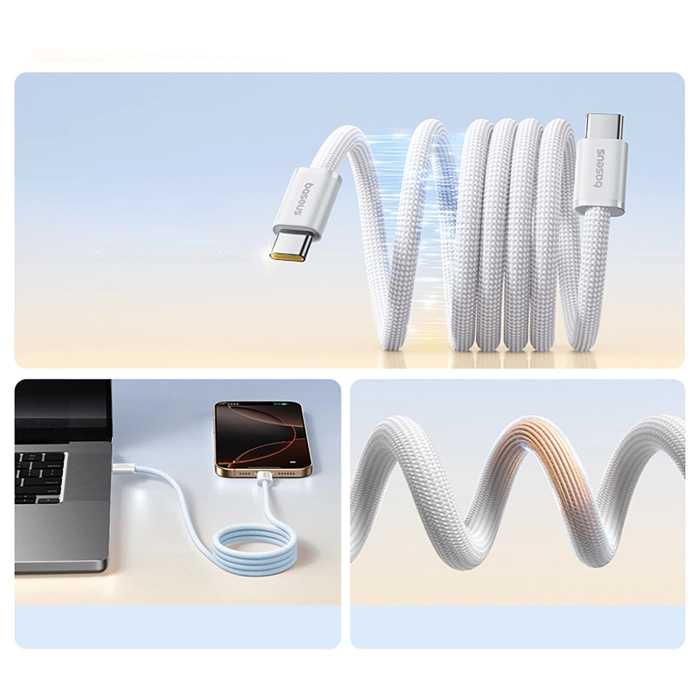 Baseus Dynamic 4 Pro 100W USB-C - USB-C Magnetkabel 1m - Weiß
