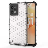 Gepanzerte Wabenhülle mit Gelrahmen Realme C31 transparent
