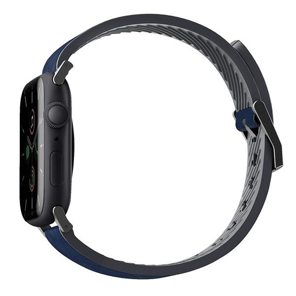 Cinturino Uniq Straden Apple Watch Series 4/5/6/7 / SE 42/44 / 45 mm. Cinturino in pelle ibrida blu / blu