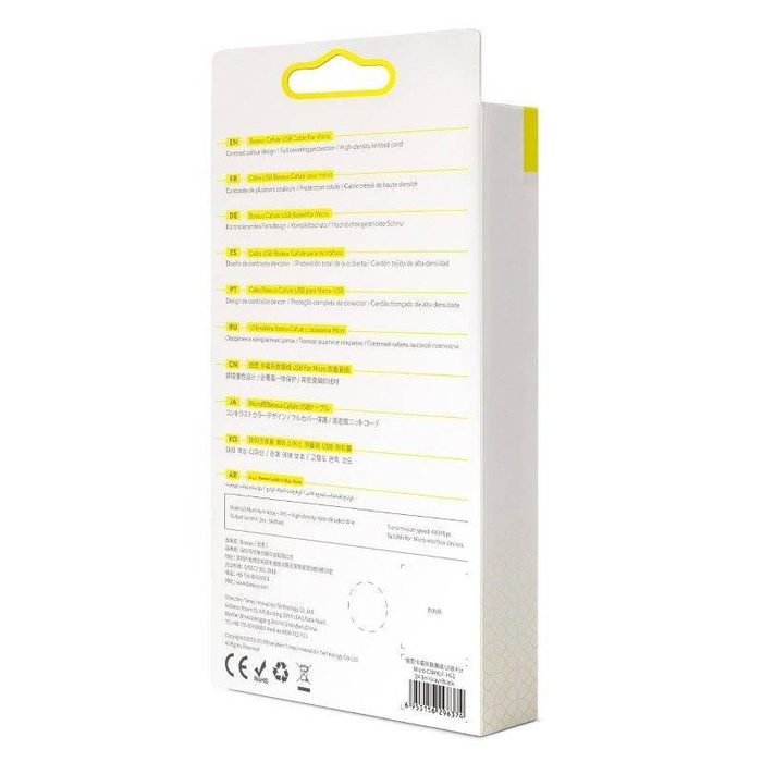 Cavo Micro USB BASEUS Cafule 2A 3m nero-grigio