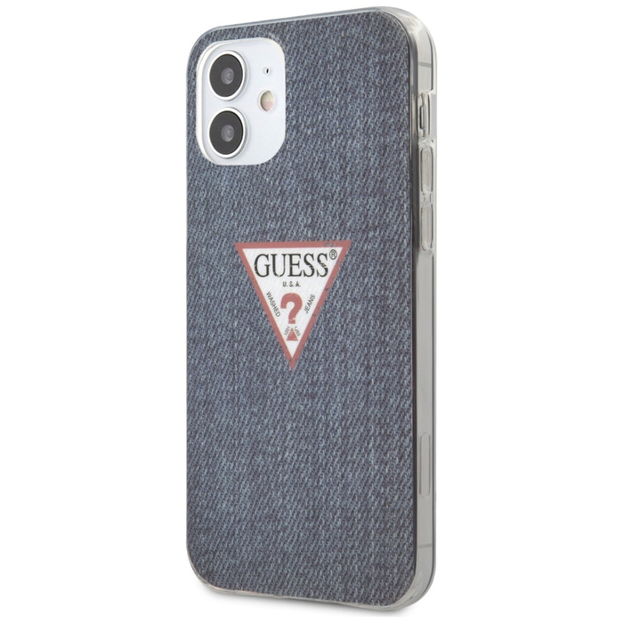 Hülle GUESS Apple iPhone 12 Mini Jeans Kollektion GUHCP12SPCUJULDB Marineblau Hardcase