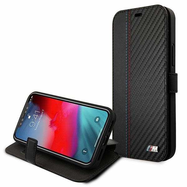 Case BMW Apple iPhone 12 Mini M Collection PU Carbon Stripe Black Case