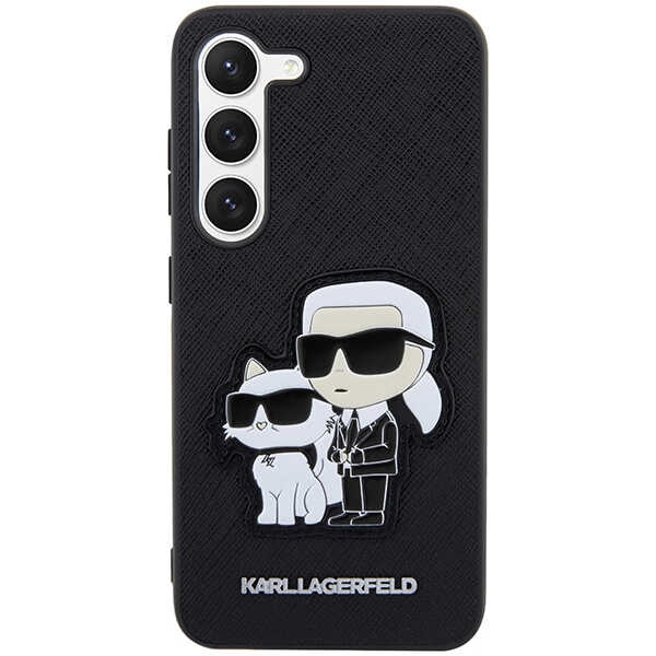 Coque Karl Lagerfeld KLHCS23MSANKCPK S23 Plus S916 hardcase noir/noir Saffiano Karl &amp; Choupette Case