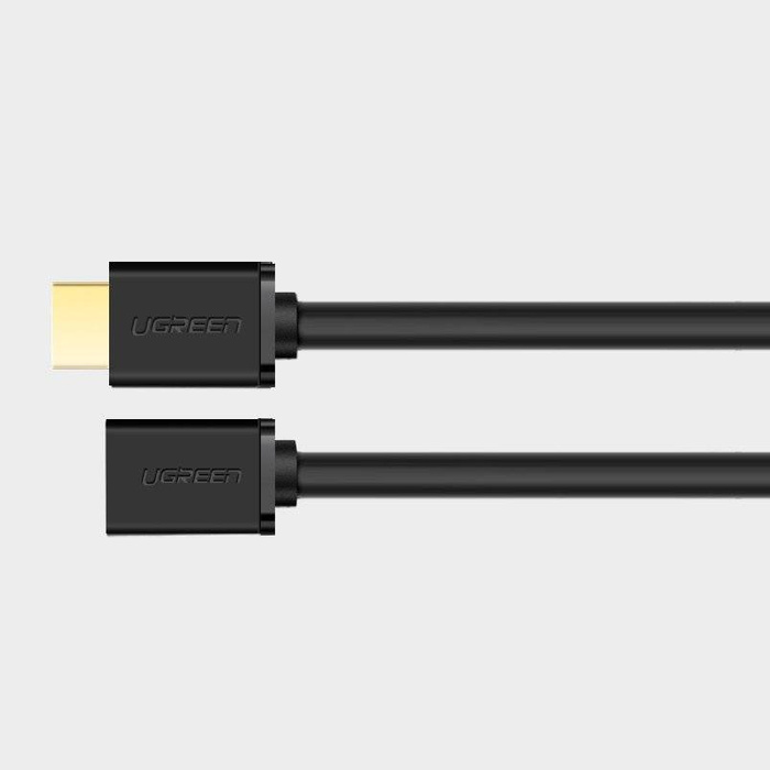 Spina adattatore cavo Ugreen Cavo prolunga HDMI (femmina) - HDMI (maschio) 4K 10,2 Gbps 340 Mhz audio ethernet 0,5 m nero (HD107 10140)