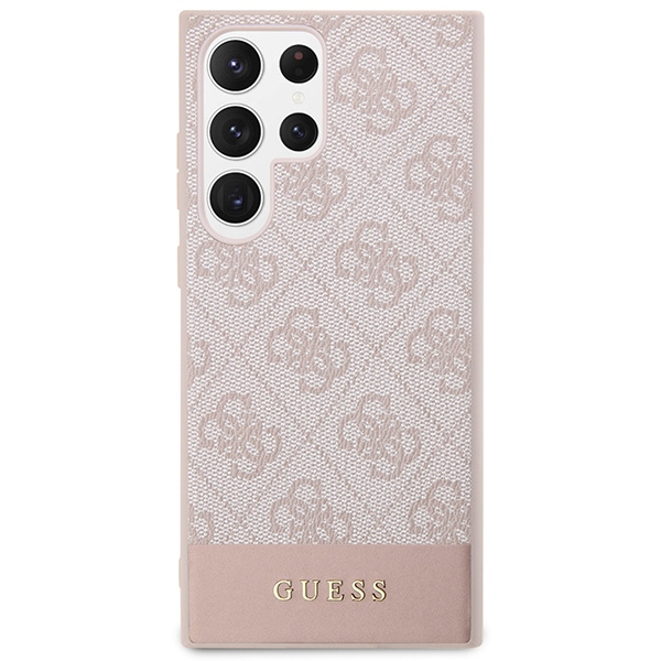 Obal Guess GUHCS23LG4GLPI S23 Ultra S918 pink/pink hard case 4G Stripe Collection Case