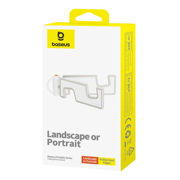 Supporto per telefono pieghevole Baseus Portable - bianco