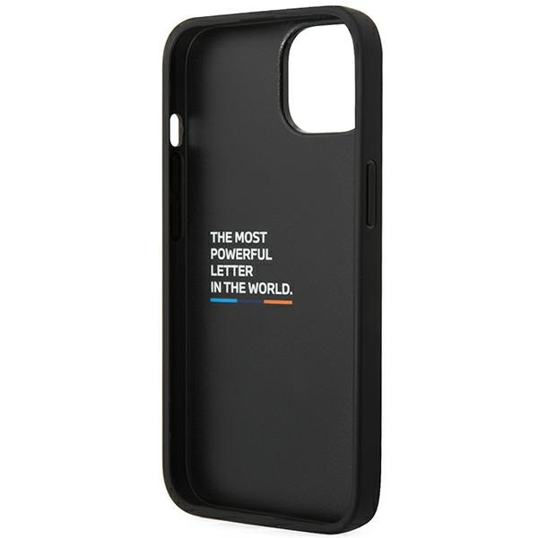 Case BMW BMHCP14M22NBCK iPhone 14 Plus 6.7" Black/Black Leather Carbon