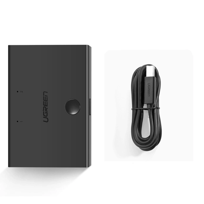 Ugreen Schalter Schalter 2xUSB-B - USB-A schwarz (30345)