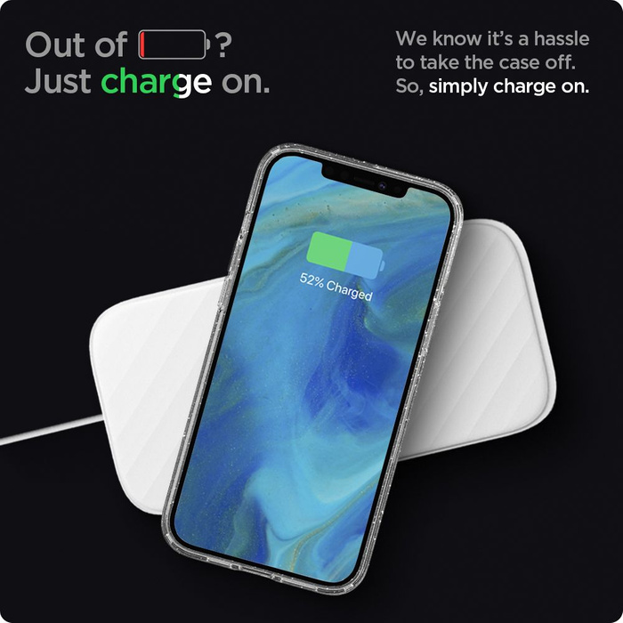 Puzdro SPIGEN iPhone 12 / 12 Pro Priehľadné puzdro s tekutými kryštálmi s trblietavými kryštálmi