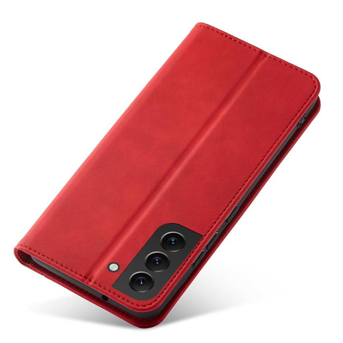 Magnet Fancy Case pour Samsung Galaxy S23 Ultra Cover avec Flip Stand Wallet Rouge