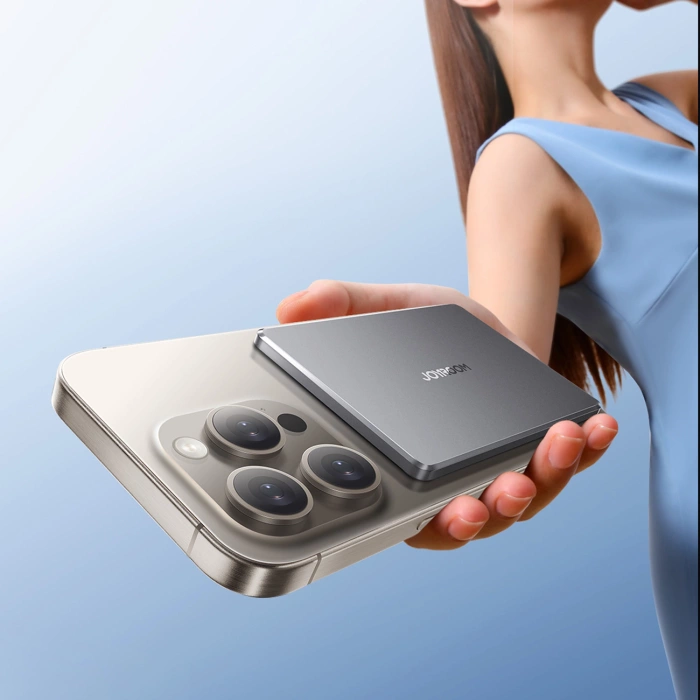 Powerbank Joyroom JR-PBM08 5000mAh 20W ultradünn mit induktivem Laden - grau