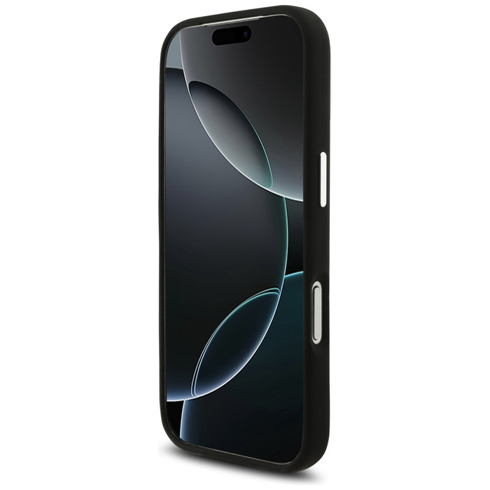 Etui AMG Silicone Oversize Rhombs        MagSafe do iPhone 17 Pro czarny