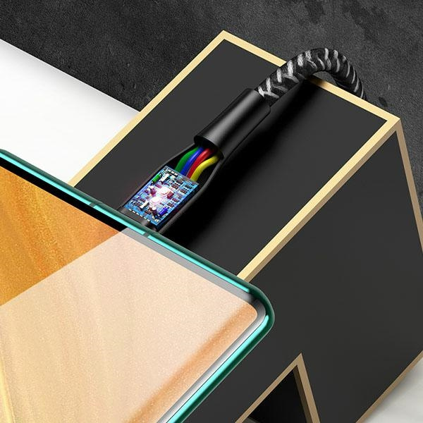 USAMS Câble tressé U41 USB-C/USB Fast Charge 1m rouge/rouge SJ392USB02 (US-SJ392)