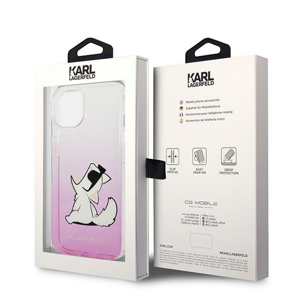 Hülle KARL LAGERFELD Apple iPhone 14 Plus Choupette Fun Pink Hartcase